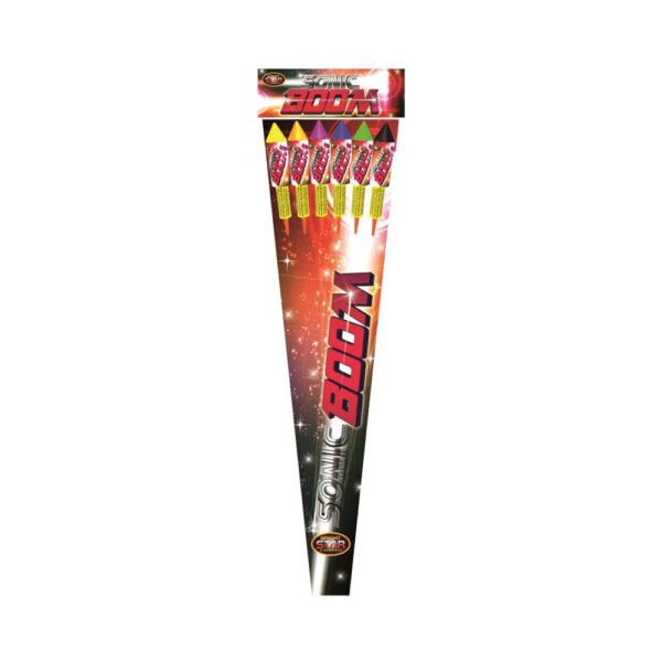 FD64R 2122 – Sonic Boom – 6 Medium Rockets | Red Dragon Fireworks