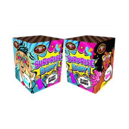 FD341B 2447 - Surprise Baby Gender Reveal BOY Blue 25 Shot Barrage – 1 PIECE ONLY